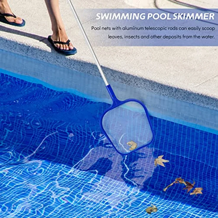 Kescher Pool, Jsdoin 120 cm lang-Teichkescher mit Teleskopstange,Feinmaschig - Für Teich, Algen & Bestway Pool,Algenkescher Nylon-Netz – Bild 5