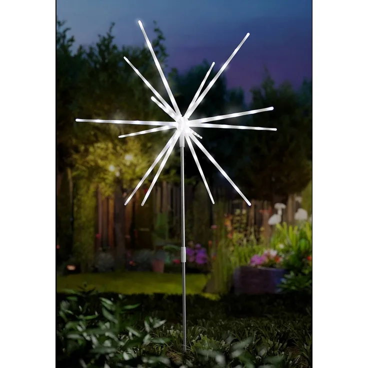 LED Gartenstecker Polarstern kaltweiß DIA 50xH95cm Batterie