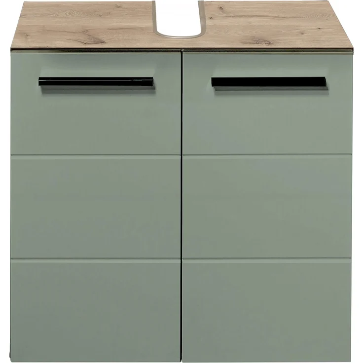 Badezimmer-Set >Vista< (3-tlg.) in Viking Oak / Schilfgrün - 120x190x31 (BxHxT) – Bild 5