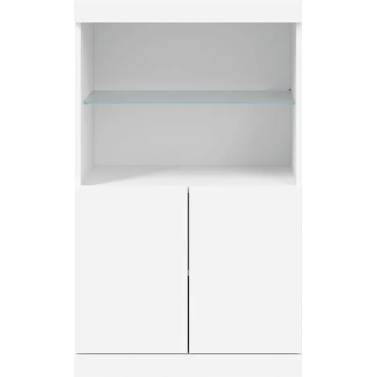 vidaXL Sideboard mit LED-Leuchten Weiß 60,5x37x100 cm 836665 – Bild 3