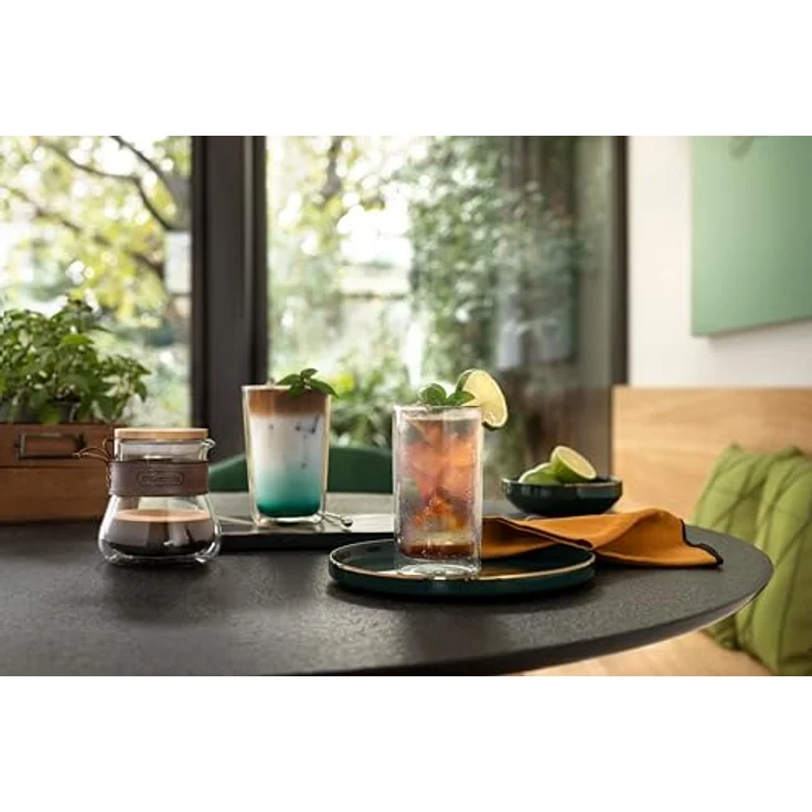 De'Longhi Cold Brew Gläser DLSC325 Doppelwandige Thermogläser, 2er-Set, Spülmaschinengeeignet, Fassungsvermögen 300 ml, Ideal für kalte und warme Kaffeegetränke – Bild 3