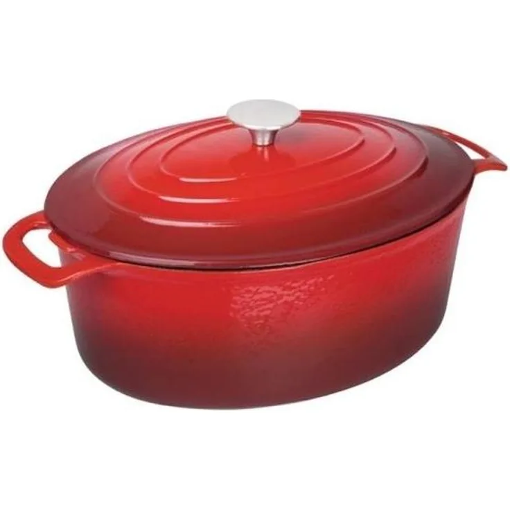 Vogue Ovaler Schmortopf Rot Groß 6 Liter