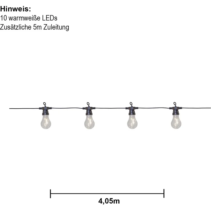 LED Party-Lichterkette ,Circus Filament', outdoor, Netzbetrieb, warmweiß, klar, L 405cm – Bild 3