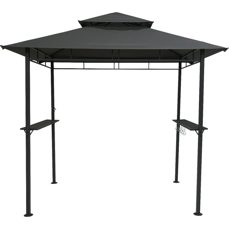 Gardissimo IZGARA Grillpavillon Raucher Überdachung BBQ Pavillon mit Ablagen – Bild 4