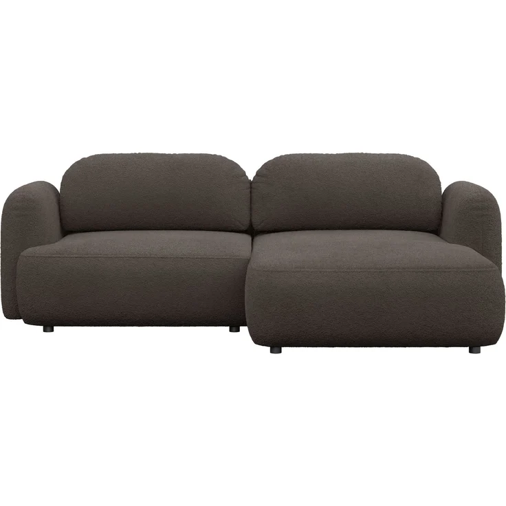 Selsey Tvoya Ecksofa mit Schlaffunktion, Ottomane rechts, Bouclé Braun – Bild 6