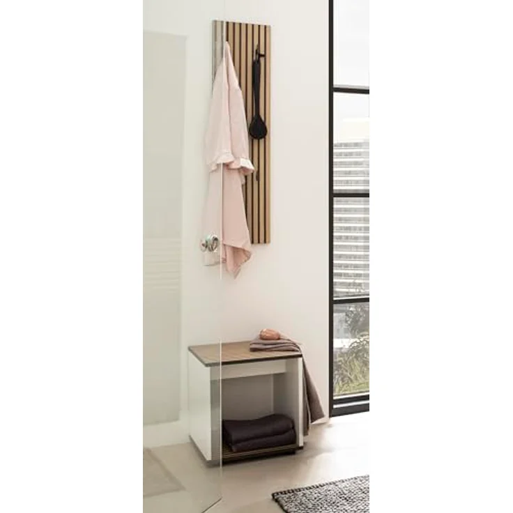 MID.YOU Garderobenpaneel Eiche, Holzwerkstoff, 24.5x109x2.6 cm, mit Aufhängemöglichkeit – Bild 3