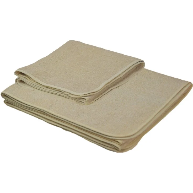 Sauna Set 3-Teilig Frottee Damen beige – Bild 2