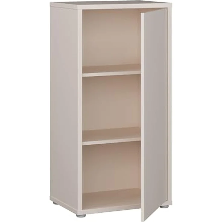 Forte Alice Springs schmaler Schrank 50, modern-minimalistisch, 1-türig, Wohn-/Schlafzimmer, Beistellschrank, Holzwerkstoff, Kaschmir Beige, 49,8 cm breit x 99,1 cm hoch x 34,9 cm tief – Bild 6