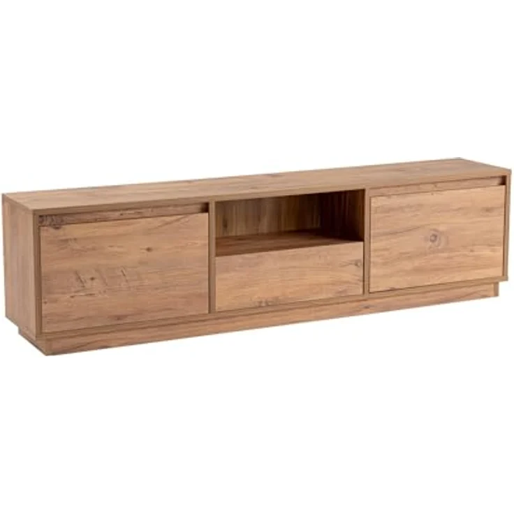 Calicosy TV-Möbel, Beige, Lowboard aus melaminbeschichtetem Holzwerkstoff, 160 cm x 42 cm x 29.5 cm, viel Stauraum für das Wohnzimmer – Bild 6