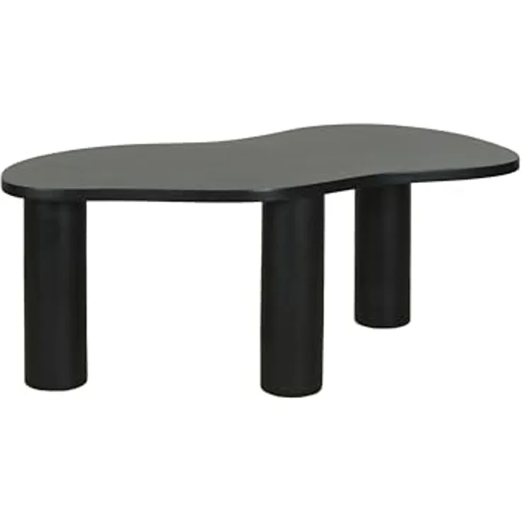 byLIVING Couchtisch Ethan/Tischplatte und Gestell in naturfarben (Akazie) oder schwarz/Wohnzimmertisch/Beistelltisch/Maße: B 110, H 45, T 55 cm (Schwarz)