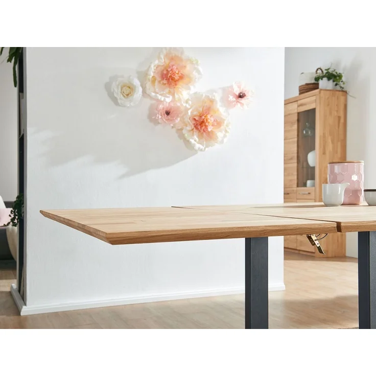 Ausziehtisch 140(190)x90cm "Tirana" Wildeiche & Metall schwarz – Bild 5
