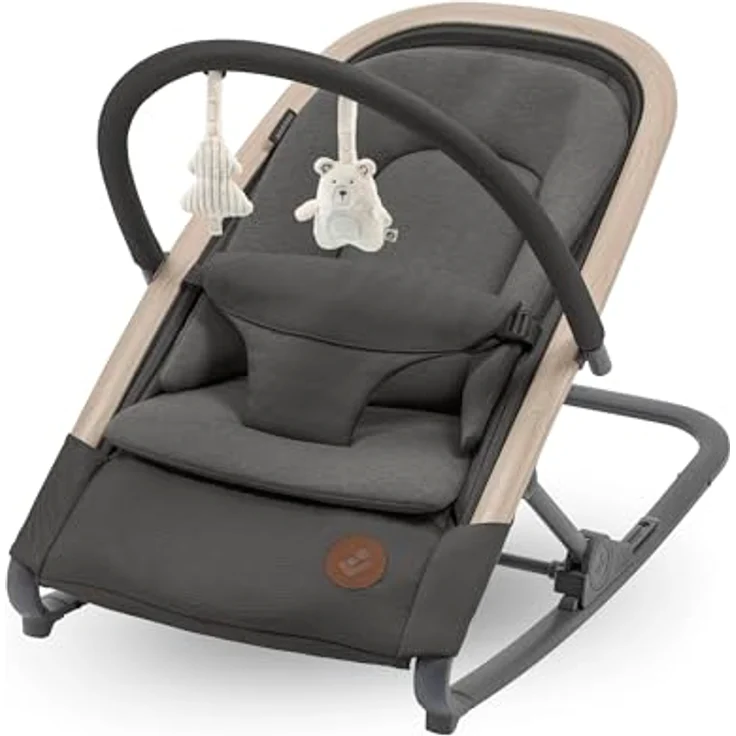Maxi-Cosi Kori, 2-in-1 Babywippe für Neugeborene bis 15 kg, Beyond Graphite mit verstellbaren Liegepositionen und Spielzeugbogen – Bild 1