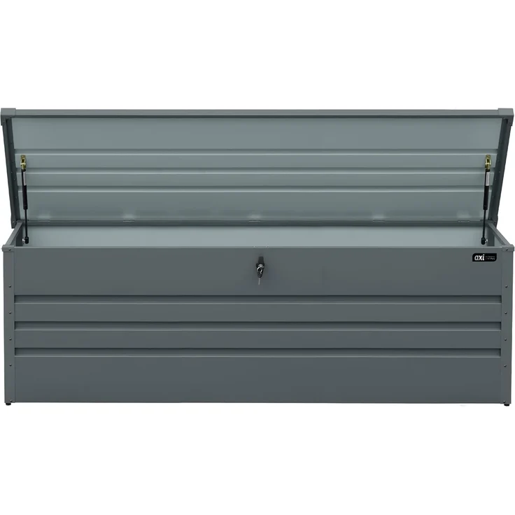 AXI Miles Gartenbox aus Metall in Anthrazit 1000 Outdoor Kissenbox für den Garten mit Boden und Schloss | Grau | Metall | 185 cm – Bild 2