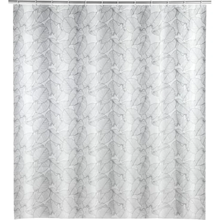 WENKO SAMOA Duschvorhang 180 x 200 cm, Weiß/Grau – Bild 2