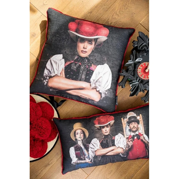 MAGMA Kissenhülle Artwood Schwarzwald Mädel ca. 45 x 45 cm – Bild 2