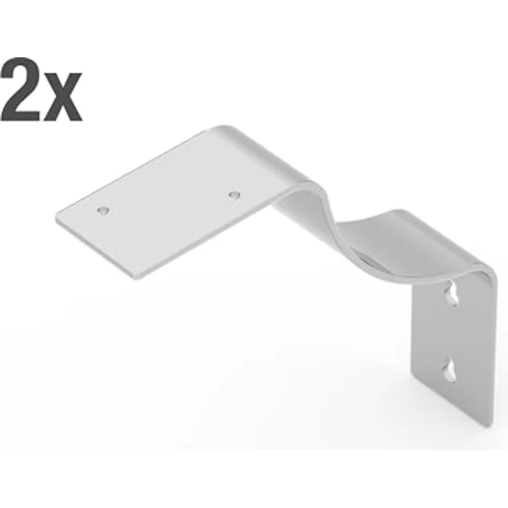 Alberts Regalaträger, Grau, Metall, 4.5x18x18 cm, Wandregalträger für Wohnzimmer, stabil und vielseitig einsetzbar – Bild 2