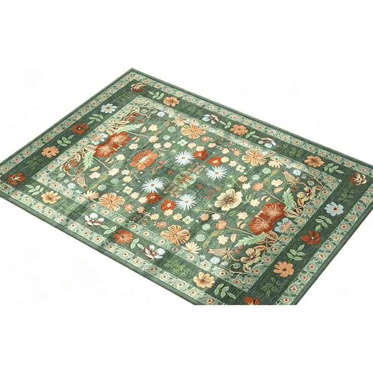 Agger Fußmatte Vintage-Blumen-Fußmatte, Boho-Teppich für den Eingangsbereich, dekorative Fußmatte für Badezimmer, Haustür und Wohnraumdekoration