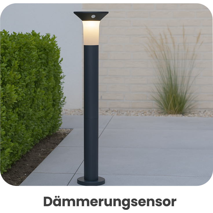 Star Solar LED Pollerleuchte Valta - Mit Bewegungsmelder & Dämmerungssensor- 400 Lumen Lichtstrom - Warmweiß - 90 cm Hoch - Graphit - Für den Außenbereich – Bild 5