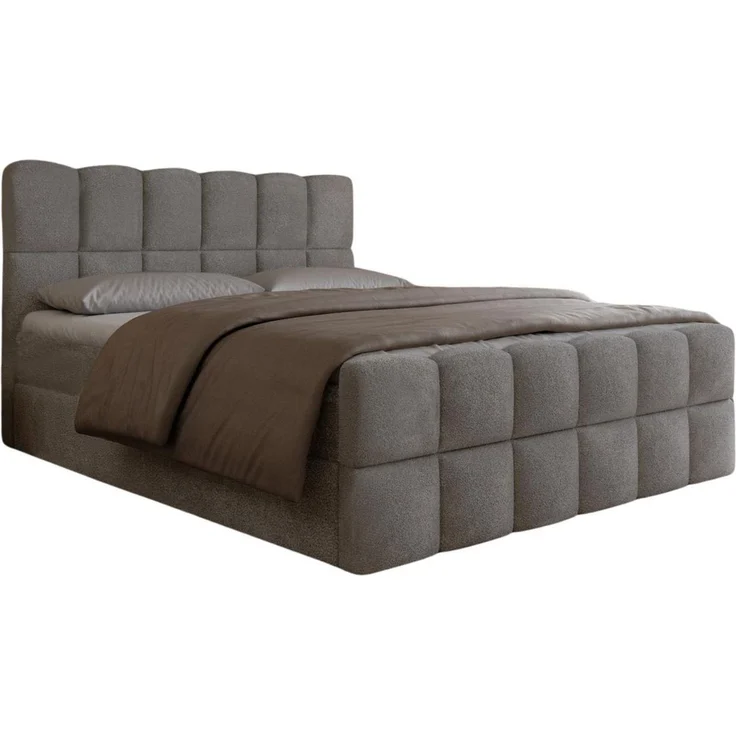 Compleo Boxspringbett Wolkenbett mit zwei Bettkästen, Bezug: Bouclé, Designer Bett – Bild 3