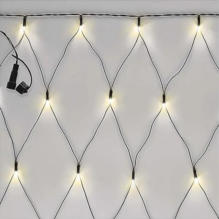 EMOS Connect System 2m Lichternetz Standard, Weihnachtslichterkette mit 160 LEDs, Erweiterungskomponent C (ohne Verbindungskabel und Adapter), IP44 für Innen und Außen, Warmweiß