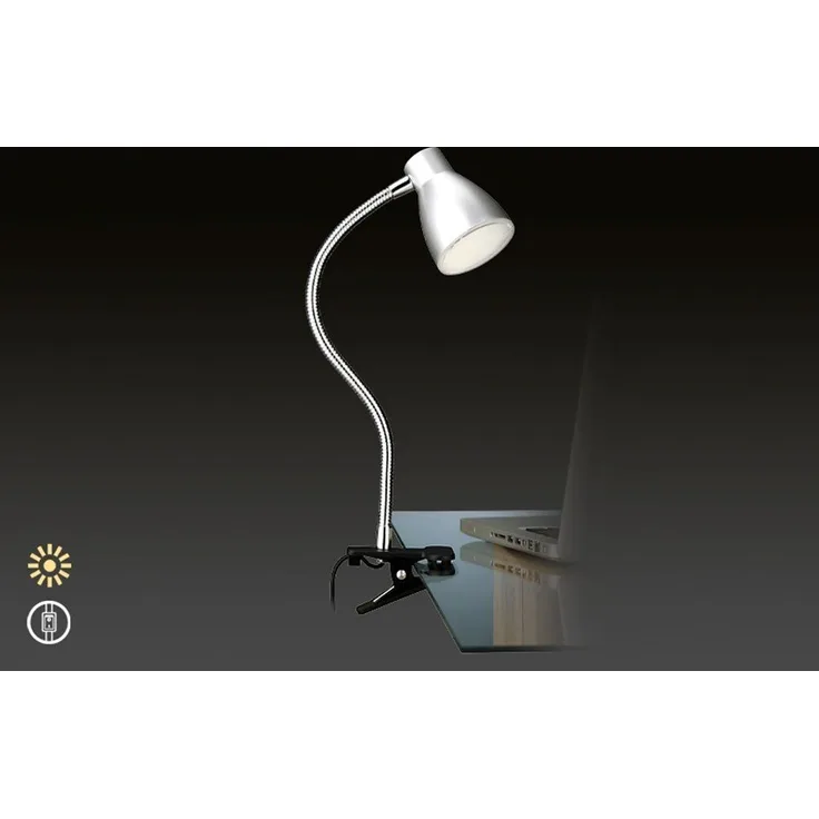 Briloner LED Klemmleuchte Grip Tischlampe Flexarm 200lm Titan 3W LED Lampe Licht