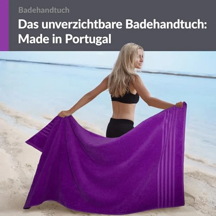 Lashuma Badetuch - XXL Handtuch London, Frottee (1-St), großes Badehandtuch - Duschtuch 100x150 cm für Damen & Herren – Bild 7