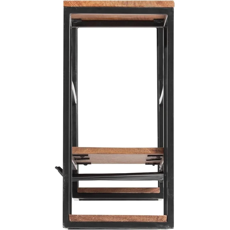 Wandregal Holz Metall 100x41x20 cm massivum Aro Industrial-Design Barregal Wandboard mit Glashalter Küchenregal Hausbar Barmöbel – Bild 5