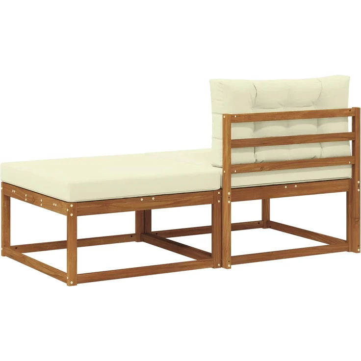 vidaXL Sectional Sofa Einheiten mit Kissen 2 Stück Natur 900547 – Bild 5