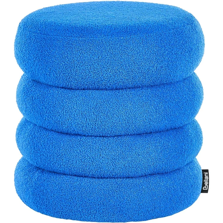 Pouf SUMPTER Bouclé Blau – Bild 4
