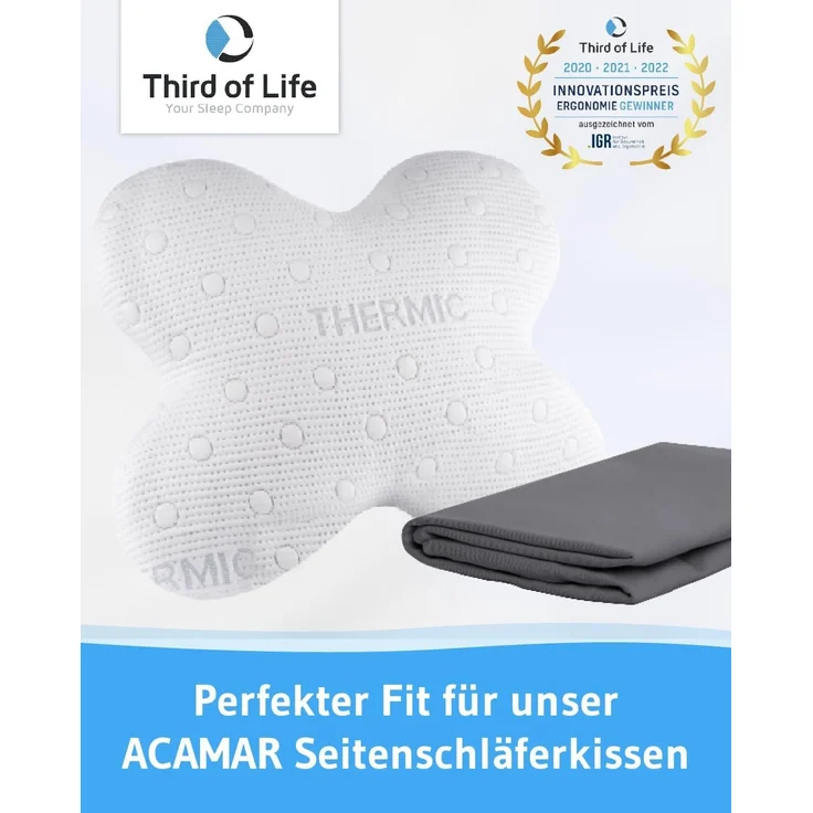 Third of Life Seitenschläferkissenbezug ACAMAR Baumwoll-Kissenbezug Einzelpack – Bild 2