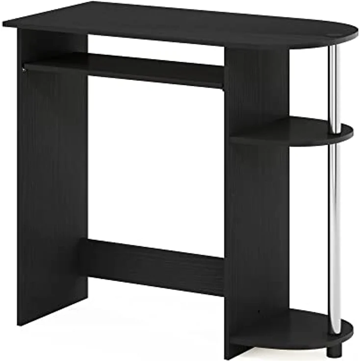 Furinno Simplistic Computertisch für einfache Montage, Americano, Edelstahl – Bild 7