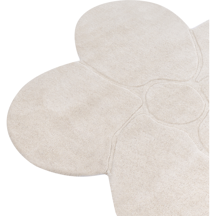 Teppich KOKKINI Hellbeige ø 140 cm Wolle – Bild 4