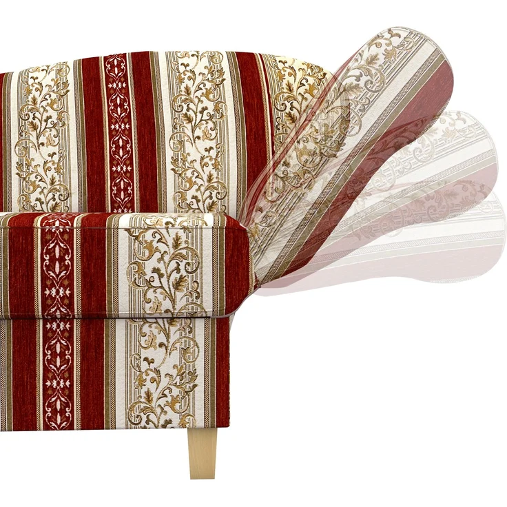 Max Winzer Recamiere mit Armteil rechts klappbar 'Selma', Chenille rot, 82 cm x 88 cm x 190 cm – Bild 6