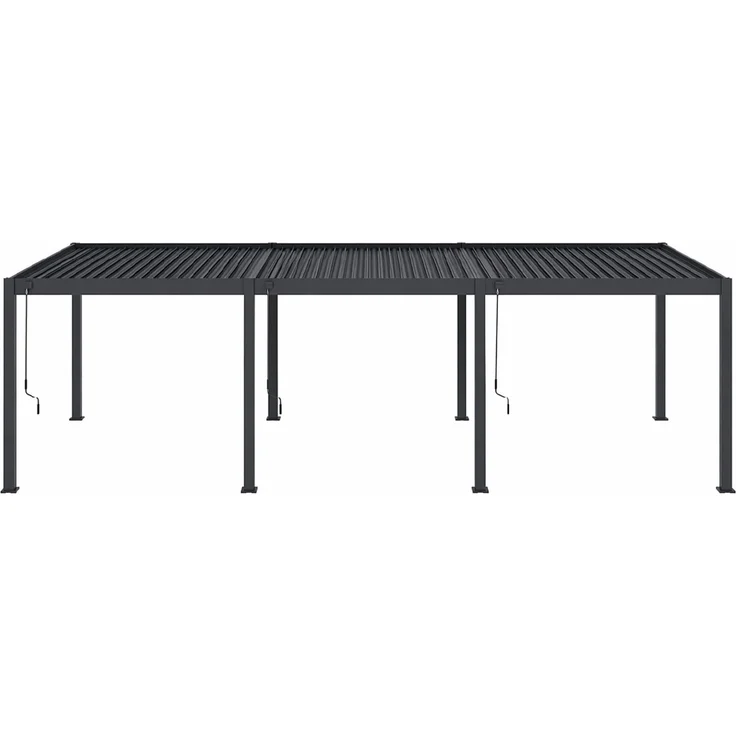 Weide Classic Pergola Aluminium 3x9m mit Lamellendach freistehend anthrazit – Bild 2