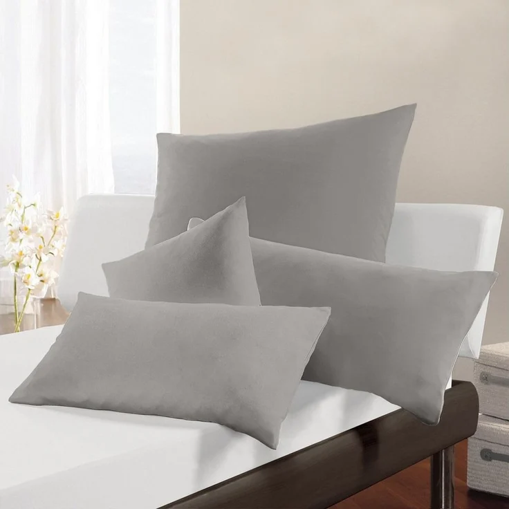 Estella Kissenbezüge Kissenbezug, (1 Stück), Mako-Feinjersey Uni – Bild 1