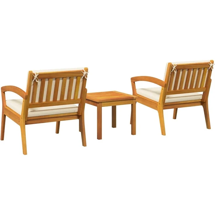 vidaXL Bistrogarnitur mit Kissen 3 pcs Braun Polyester 4106466 – Bild 7