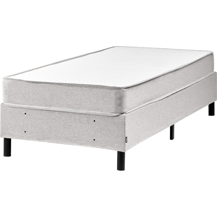 Bett ohne Kopfteil Stoff COUNTESS 90x200 cm Hellgrau – Bild 5