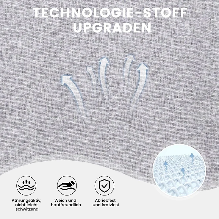 GTPLAYER Gaming-Stuhl Ergonomischer Gaming Sessel Schreibtischstuhl mit Stoffoberfläche (Pacekung), Federsitzkissen mit Fußstütze – Bild 8