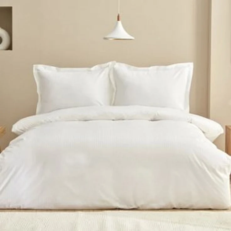 Karaca Bettwäsche Karaca Home Uniq 100% Baumwolle Satin Einzel Bettbezug Set, Weiß – Bild 6
