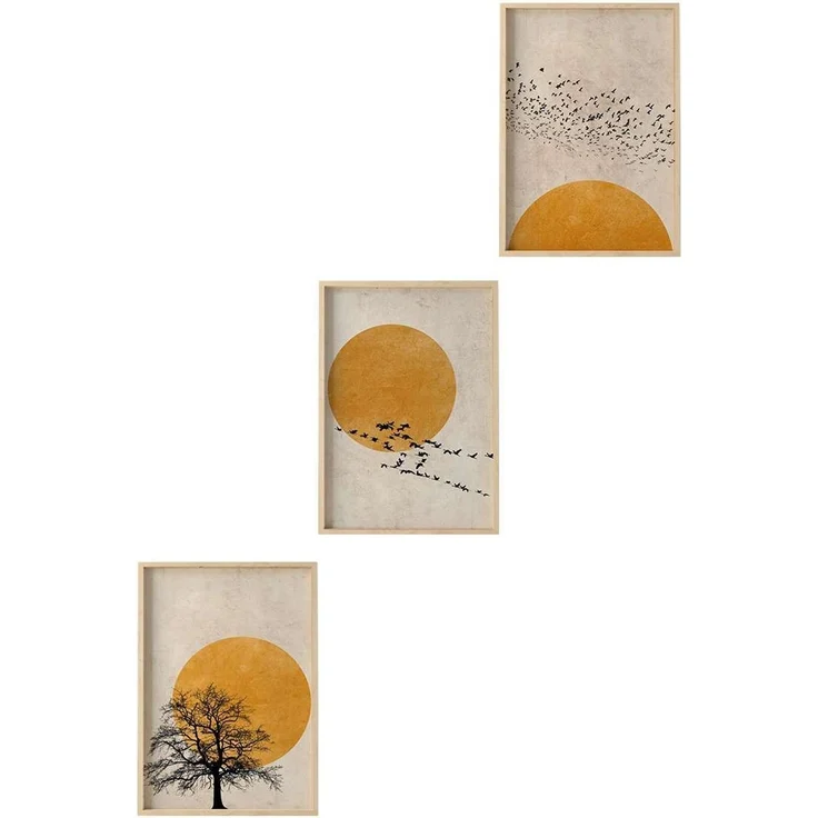 Wallity Leinwandbild Painting: 100% MDF (Thickness: 3 mm), 50x70 cm (3 Pieces) E1310, (3 St) – Bild 6