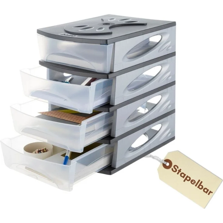 GarPet Auflagenbox Schubladenbox A4 Ablagefächer Stapelbar Büro Ablagebox A4 Briefablage – Bild 1