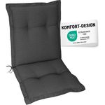 Herlag Polsterauflage Ava Niedriglehner Gartenstuhlauflage extra dick, 103x50x9cm, (1 St), Polsterauflage Niederlehner für Stapelstühle, Anthrazit