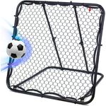 Leogreen Rebounder für Fußball, Fußball Rebounder Jugendlich, Teleskopische Stufenlose Einstellung Prellwand Fussball für EIN besseres und abwechslungsreiches Training (124 * 124cm)
