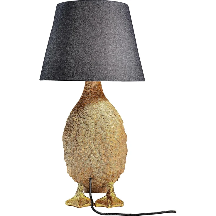 Kare Design Tischlampe Animal Duck Gold/Braun, Entenleuchte, Tiermotiv, Dekoleuchte, Tischleuchte, Schreibtischlampe Kinder, Lampe für Wohnzimmer, Schlafzimmer, 53 x 31 x 31 cm (H/B/T) – Bild 5
