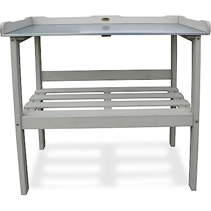 HABAU Pflanztisch mit Arbeitsplatte aus Metall und Ablagefläche, 78 x 38 x 85 cm – Bild 2