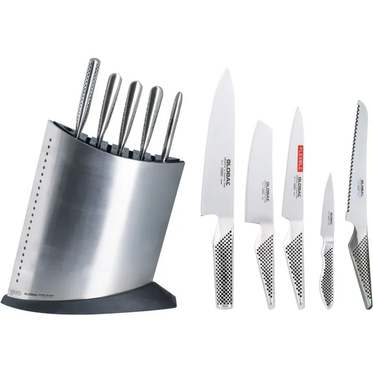 Global 6-teilige Messerblock Set GKB-52/ST