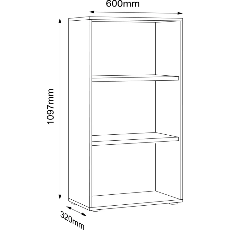 VCM Büroregal & Bücherregal Salia 920714 Weiß H. 110 x B. 60 x T. 33 cm – Bild 4