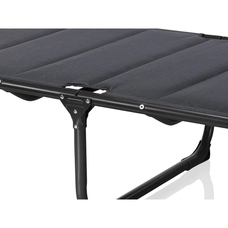 Stabile Gartenliege, Sonnenliege ANCONA Anthrazit, 200x67x35cm – Bild 7