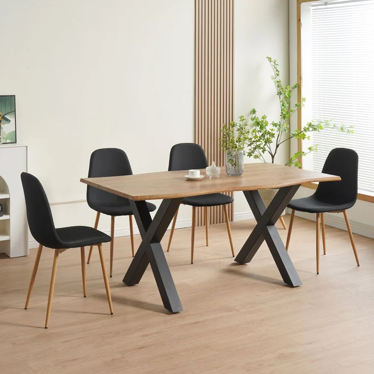 Esszimmerstühle 4er Set FANO schwarz - Komfortabler Polsterstuhl für Modernes und Stilvolles Design am Esstisch - Küchenstuhl oder Stuhl Esszimmer mit hoher Belastbarkeit bis 110kg – Bild 4