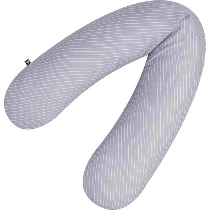 Julius Zöllner Jersey Stillkissen mit Perlenfüllung 190 cm Grey Stripes